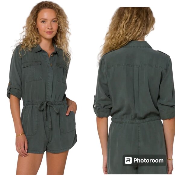 Velvet Heart The Luba button-down utility romper - Picture 1 of 11